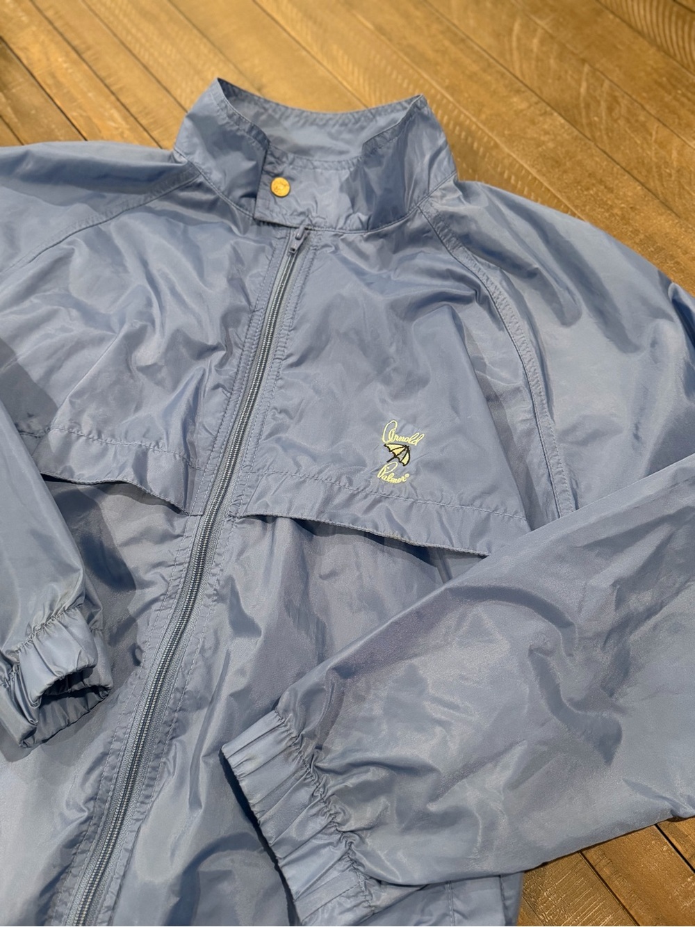 Vintage 90’s Arnold Palmer Blue Windbreaker Jacket with Subtle Logo